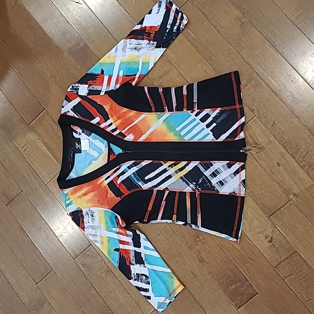 Libra 🇨🇦Women's Medium Multi Color Zipper Shirt and Vest Outfit Combo Medium